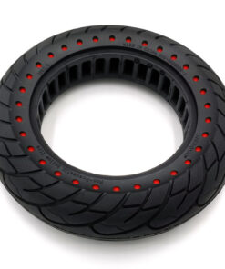 Lehká plná pneumatika 10x2,5 - červené puntíky (ráfky 34mm)