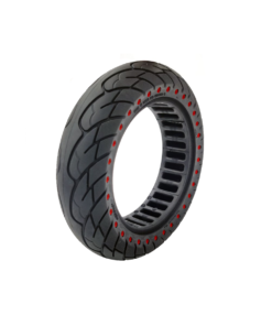 Lehká plná pneumatika 10x2,5 - červené puntíky (ráfky 34mm)