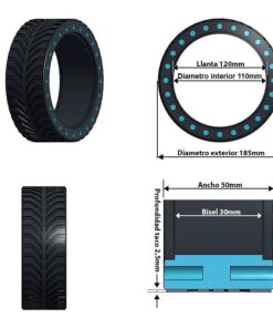 Pevné děrované kolo 8x2-5/B30 (neplatí pro Xiaomi) - 20 kusů
