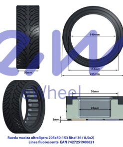 Ultralehké pevné kolo 8,5x2-6,1/B34 - červená řada [Nedong] - 20 kusů