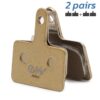 RT004-M Čtyřhranná měděná brzdová destička s výstupkem - 2 sady