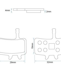 Keramická brzdová destička RT008-C – sada 2 ks