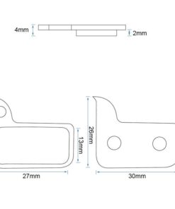 RT009-R Pryskyřičná brzdová destička – sada 2 ks