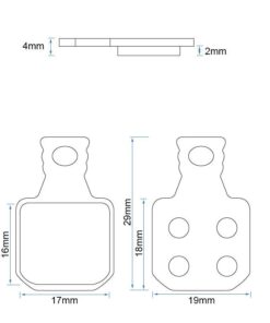 RT012-R Pryskyřičná brzdová destička – sada 4 ks