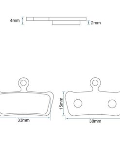 Keramická brzdová destička RT013-C - sada 2 ks