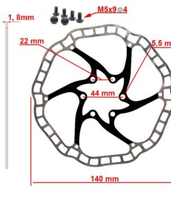Brzdový kotouč EWD001 140mm 6H černý