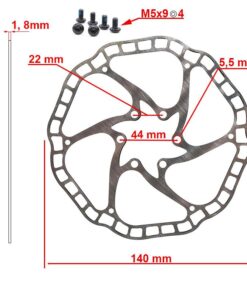 Brzdový kotouč EWD001 140mm 6H stříbrný