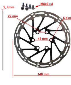 Brzdový kotouč EWD002 140mm 6H černý