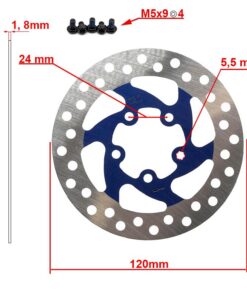 Brzdový kotouč 120mm 5H modrý