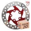 Brzdový kotouč 120mm 5H červený - 20 kusů