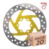 Brzdový kotouč 120mm 6H žlutý - 20 kusů