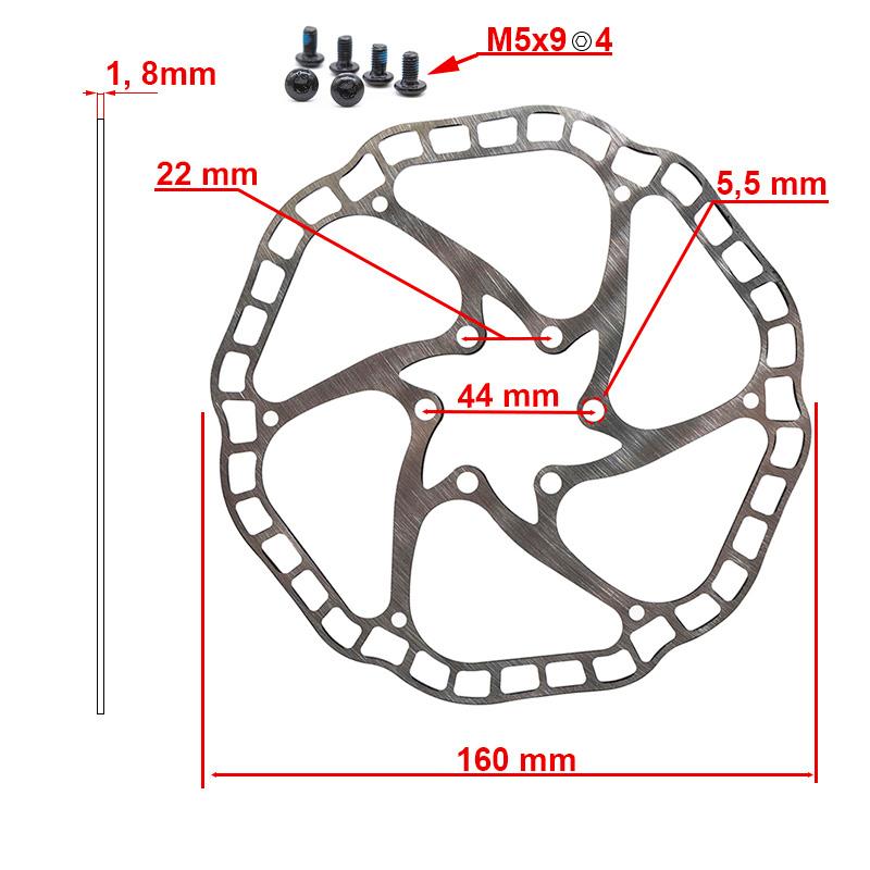 Brzdový kotouč EWD001 160mm 6H stříbrný - Obrázek 2