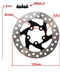 Brzdový kotouč 120mm 5H černý