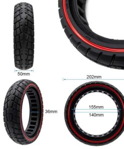 Pevná ultralehká pneumatika 8,5x2-6,1/B34 offroad červená linie [Ewheel]