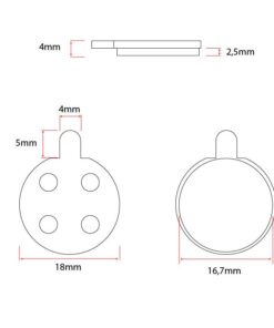 Brzdová destička z pryskyřice CT003-R pro Xiaomi - 2 sady