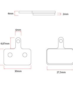 Brzdová destička RT004-R resin [Přiblížení] - 2 sady