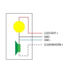 Alternative view of LED světlo s černým klaxonem 36V-60V s konektorem SM