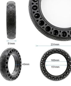 Děrovaná plná pneumatika 60/70-6.5/B44 (10x2,5-6.5) pro NINEBOT G30