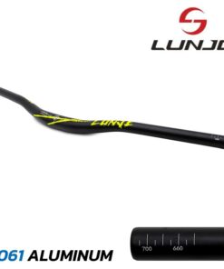 Řídítka 720 mm se zdvihem 25 mm, černozelená – pohled 2