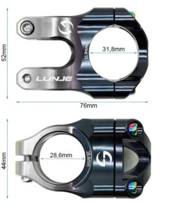 Alternative view of Představec na řídítka 31,8 mm EWPM-002 černošedá