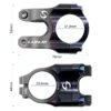 Představec pro řídítka 31,8 mm EWPM-003 černohšedý