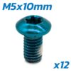 Modrý šroub M5X10 pro brzdové kotouče - 12 ks