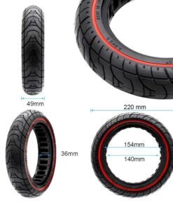 Alternative view of Ultra-lehká plná pneumatika 9.2x2-6.1/B34 - červená linie [eWheel]