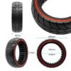 Ultra lehká plná pneumatika 8x2,5-6,1/B58 - červená linie (pasuje na DUALTRON Mini) [eWheel]