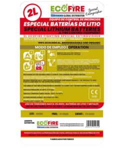 Dielectric extinguisher for batteries
