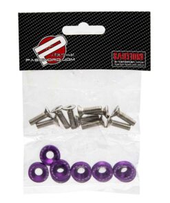 Fialový JDM podložka se šrouby M6X16 - 10 ks