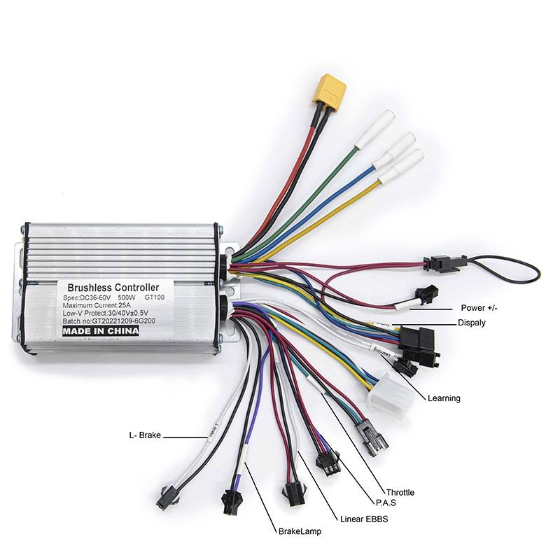 GT100 sada elektroniky 36/60V 25A 500W