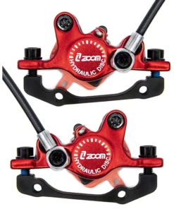 Červená hydraulická brzdová sada CR-3, přední levá a zadní pravá [Zoom]