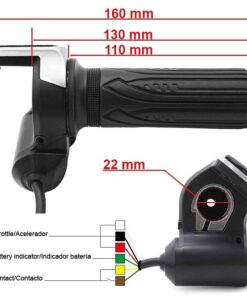 Alternative view of Rukojeť akcelerátoru s indikátorem baterie (48 V) a konektorem klíč SM