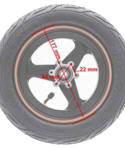 Alternative view of 6.5/B50 brown rim with 10" tire for Smartgyro Speedway and Rockway