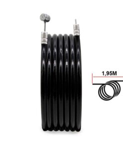 Černý brzdový kabel a kabel dlouhý 1,95 m