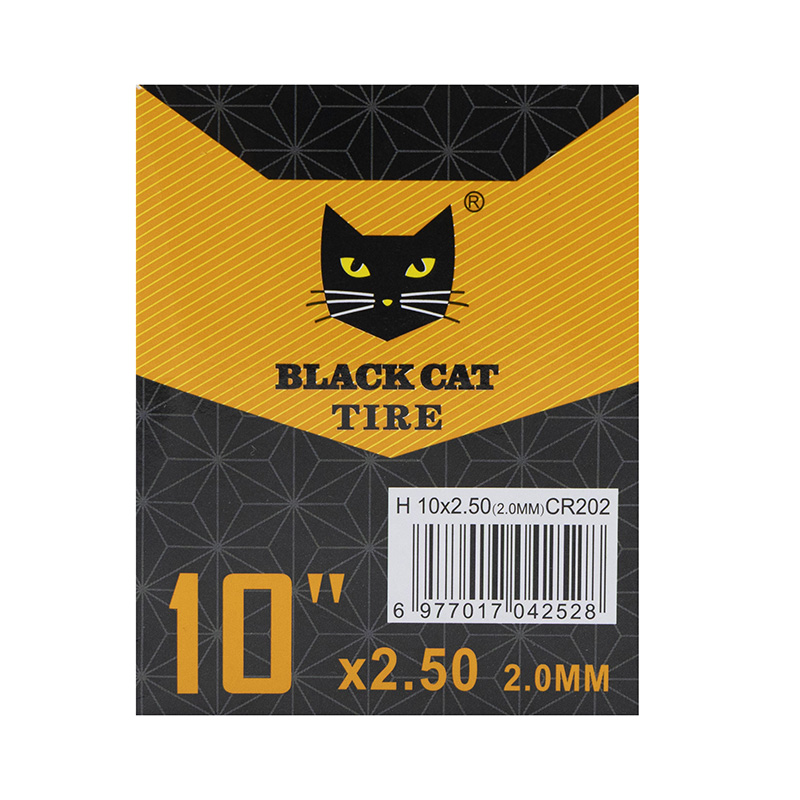 Premium tube 2.0mm thickness 10x2.5 valve 90x90º Black cat