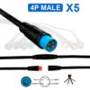 Voděodolný konektor 8 mm 4 pin - 5M