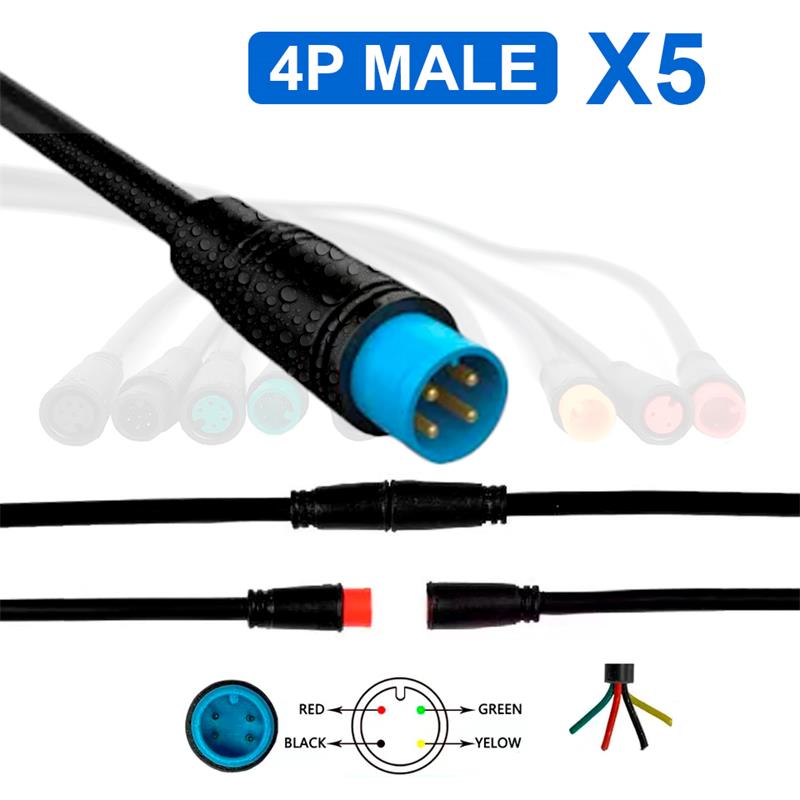 Voděodolný konektor 8 mm 4 pin - 5M - Obrázek 3
