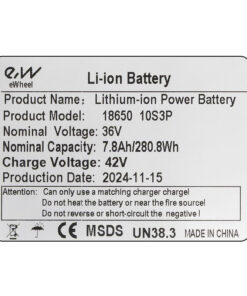 Baterie 36 V 7,8 A/H s konektory XT30 a JST [eWheel]