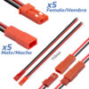 JST konektor s kabelem - 5M/5F