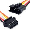 SM konektor s 5 kolíky a kabelem 22AWG - 5M/5F