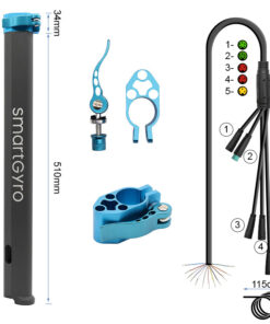 Alternative view of Mast with Cable and Original Clamp Smartgyro Speedway / Rockway / Crossover - Gray