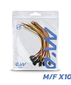 Kabelový konektor SM 3pin 22 AWG – 5× samice, 5× samec – pohled 4