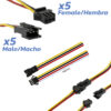 Kabelový konektor 22AWG SM 3 PIN - 5F/5M