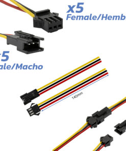 Kabelový konektor 22AWG SM 3 PIN - 5F/5M