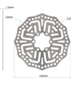 Alternative view of Brake Disc EWD004 for Kukirin G2 pro - 140mm - 6H
