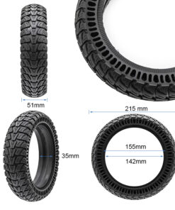 Perforated Solid Wheel 9x2.25-6.1 [Cityneye] - black