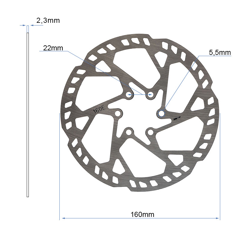 Brzdový kotouč EWD004 - 160mm (tloušťka 2,3mm) - Obrázek 4