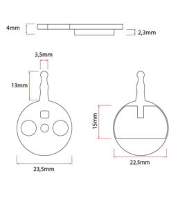 Brzdové destičky CT010-C keramické destičky [Ewheel] - 2 sady