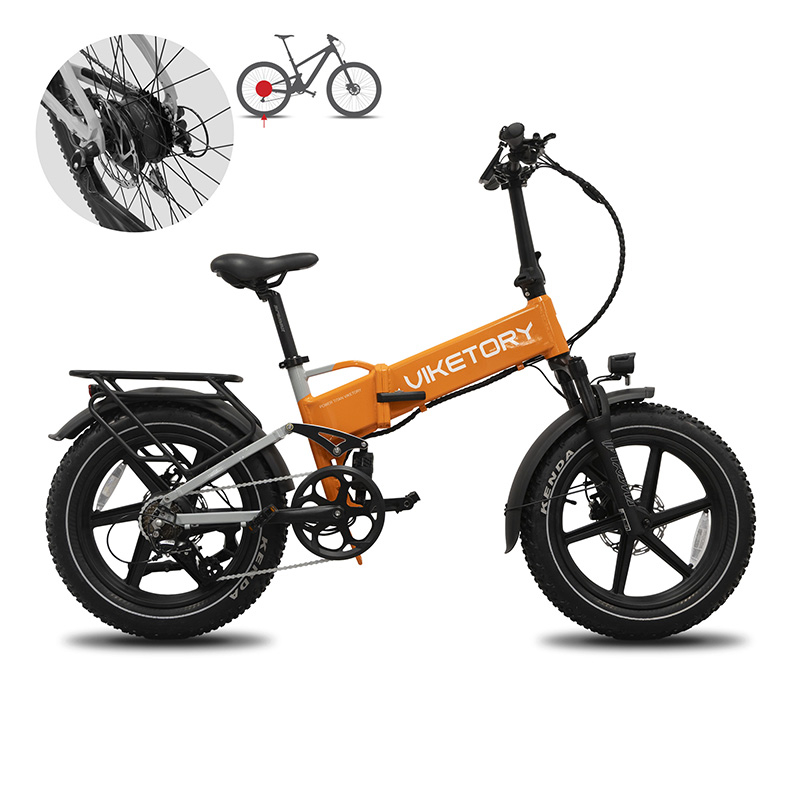 BRAVE elektrokolo FATBIKE Skládací Oranžová/Šedá - Obrázek 3